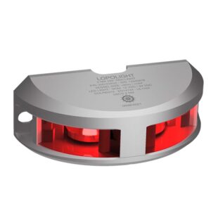 Lopolight Series 200-016 – Navigation Light – 2NM – Vertical Mount – Red – Silver Housing