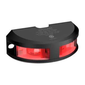 Lopolight Series 200-016 – Navigation Light – 2NM – Vertical Mount – Red – Black Housing