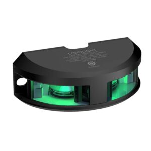 Lopolight Series 200-018 – Navigation Light – 2NM – Vertical Mount – Green – Black Housing