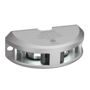 Lopolight Series 200-024 – Navigation Light – 2NM – Vertical Mount – White – Silver Housing