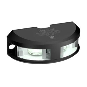 Lopolight Series 200-024 – Navigation Light – 2NM – Vertical Mount – White – Black Housing