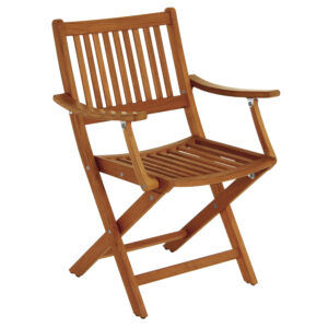 Whitecap Folding Chair w/Arms – Teak