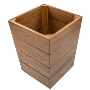Whitecap Small Waste Basket – Teak