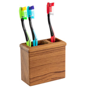 Whitecap Square Toothbrush Holder (Oiled) – Teak