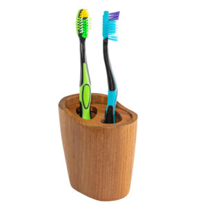 Whitecap Oval Toothbrush Holder (Oiled) – Teak