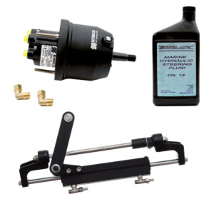 Uflex HYCO 1.1 Front Mount OB System up to 175HP – Includes UP20 FM Helm, 2qts of Oil, UC95-OBF Cylinder