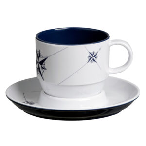 Marine Business Melamine Tea Cup & Plate Breakfast Set – NORTHWIND – Set of 6