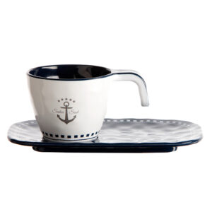 Marine Business Melamine Espresso Cup & Plate Set – SAILOR SOUL – Set of 6