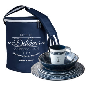 Marine Business Melamine Tableware Set & Basket – SAILOR SOUL – Set of 24