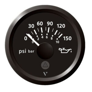 Veratron 52mm (2-1/16″) Viewline Engine Oil Pressure 150 PSI – Black Dial & Bezel