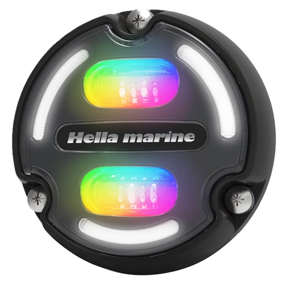 Hella Marine A2 RGB Underwater Light – 3000 Lumens – Black Housing – Charcoal Lens w/Edge Light Hella Marine A2 RGB Underwater Light – 3000 Lumens – Black Housing – Charcoal Lens w/Edge Light