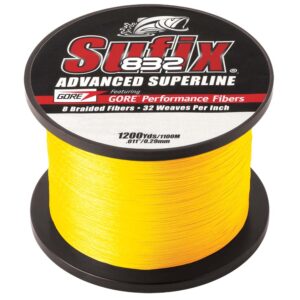 Sufix 832&reg; Advanced Superline&reg; Braid – 10lb – Hi-Vis Yellow – 1200 yds