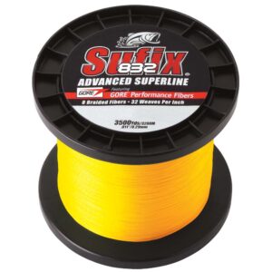 Sufix 832&reg; Advanced Superline&reg; Braid – 10lb – Hi-Vis Yellow – 3500 yds