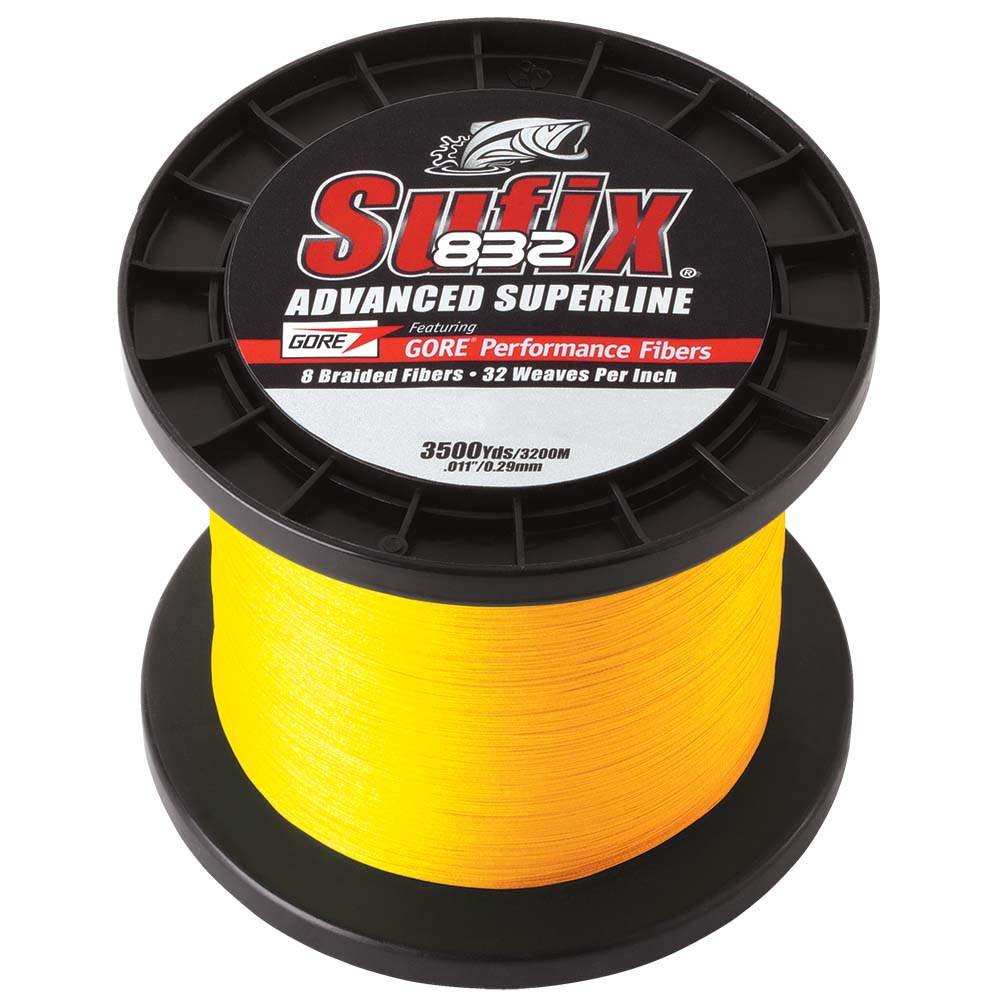 Sufix 832® Advanced Superline® Braid – 10lb – Hi-Vis Yellow – 3500 yds Sufix 832® Advanced Superline® Braid – 10lb – Hi-Vis Yellow – 3500 yds