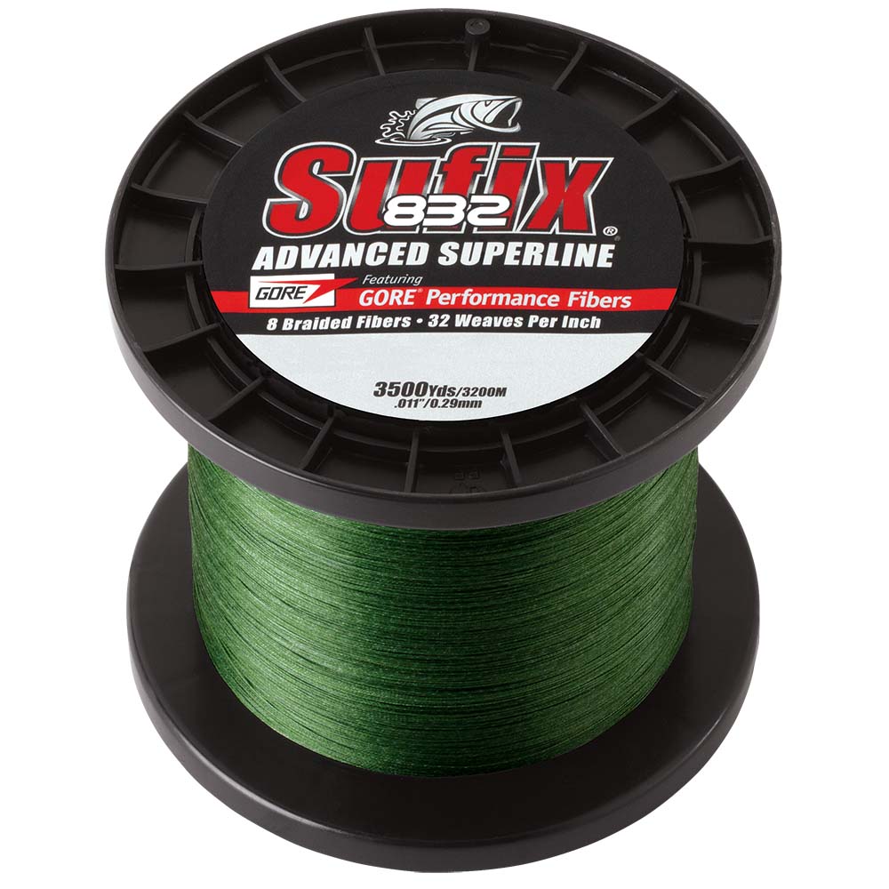 Sufix 832® Advanced Superline® Braid – 15lb – Low-Vis Green – 3500 yds Sufix 832® Advanced Superline® Braid – 15lb – Low-Vis Green – 3500 yds
