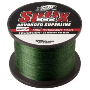 Sufix 832&reg; Advanced Superline&reg; Braid – 20lb – Low-Vis Green – 1200 yds