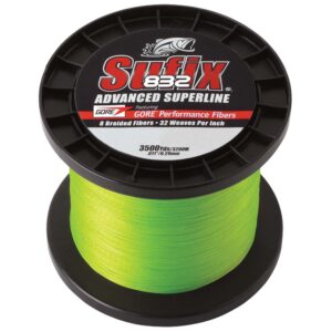 Sufix 832&reg; Advanced Superline&reg; Braid – 20lb – Neon Lime – 3500 yds