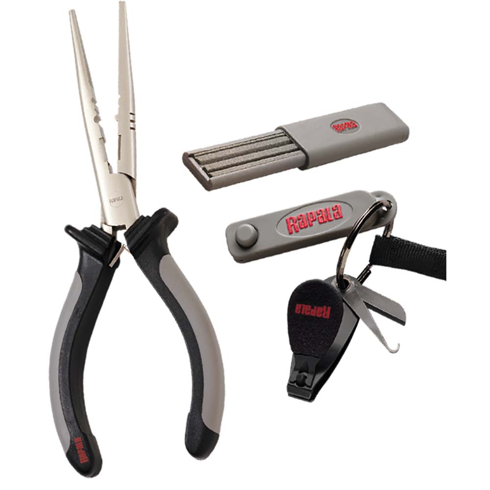 Rapala Combo Pack – Pliers, Clipper, Punch & Sharpener Rapala Combo Pack – Pliers, Clipper, Punch & Sharpener