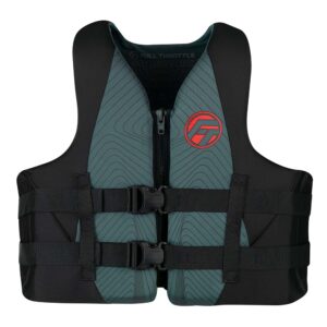 Full Throttle Adult Rapid-Dry Life Jacket – S/M – Grey/Black