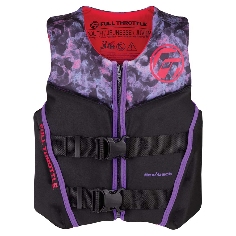 Full Throttle Youth Rapid-Dry Flex-Back Life Jacket – Pink/Black Full Throttle Youth Rapid-Dry Flex-Back Life Jacket – Pink/Black