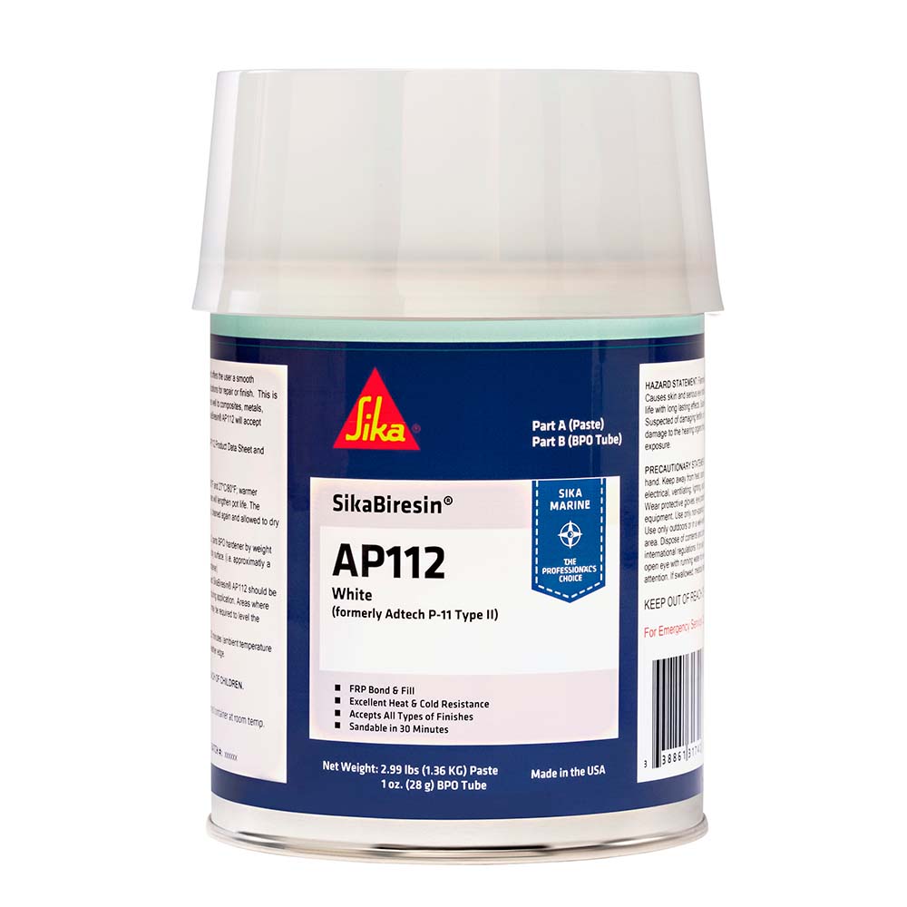 Sika SikaBiresin® AP112 White Quart BPO Hardener Required Sika SikaBiresin® AP112 White Quart BPO Hardener Required