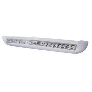 Lumitec Razor Light Bar – Flood – White Housing w/Inverted Logo Flush Mount