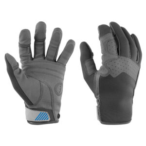 Mustang Traction Closed Finger Gloves – Grey/Blue – Small