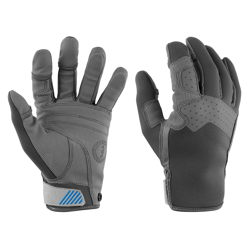 Mustang Traction Closed Finger Gloves – Grey/Blue – Small Mustang Traction Closed Finger Gloves – Grey/Blue – Small