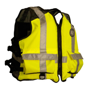 Mustang High Visibility Industrial Mesh Vest – Fluorescent Yellow/Green/Black – XXL/3XL