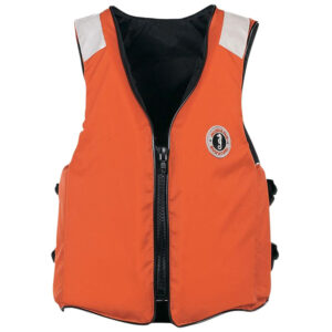 Mustang Classic Industrial Flotation Vest w/SOLAS Tape – Orange – XXL