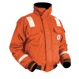 Mustang Classic Flotation Bomber Jacket w/Reflective Tape – Orange – XXXL