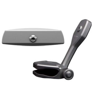 PTM Watersports Mirror/Bracket Kit w/VR-140 Elite Mirror & ZXR-320 (Titanium Grey)
