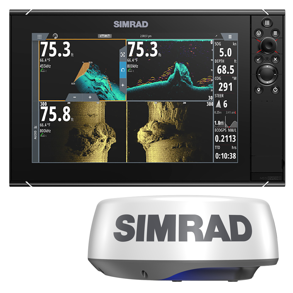 Simrad NSS12 evo3S Combo Multi-Function Chartplotter/Fishfinder Radar Bundle HALO20+ – No HDMI Video Outport Simrad NSS12 evo3S Combo Multi-Function Chartplotter/Fishfinder Radar Bundle HALO20+ – No HDMI Video Outport