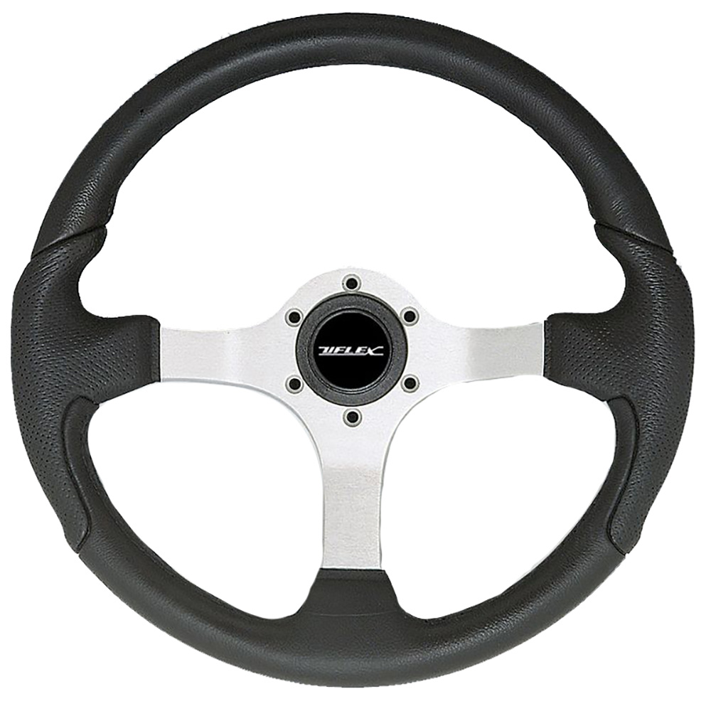 Uflex Nisida Steering Wheel 13.8″ – Black Polyurethane Grip w/Black Aluminum Spokes Uflex Nisida Steering Wheel 13.8″ – Black Polyurethane Grip w/Black Aluminum Spokes