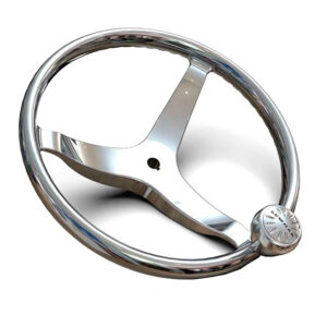 Lewmar 3 Spoke 13.5″ Steering Wheel w/Power-Grip Knob
