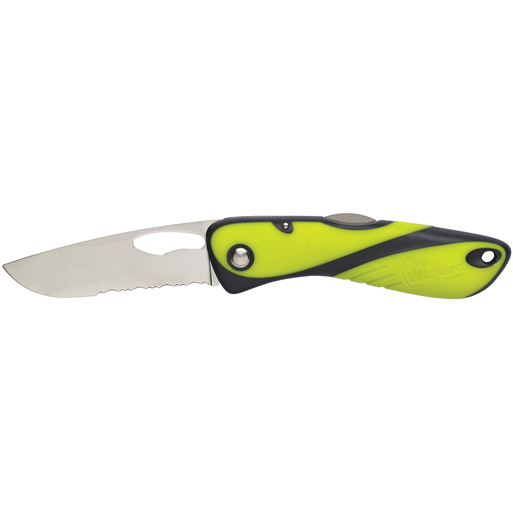 Wichard Offshore Knife – Single Serrated Blade – Fluorescent Wichard Offshore Knife – Single Serrated Blade – Fluorescent