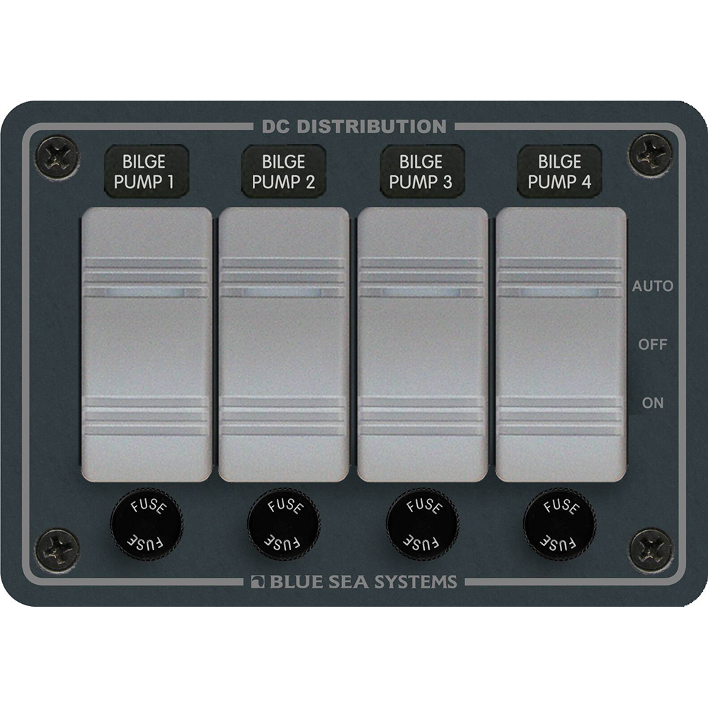Blue Sea 8666 Contura 4 Bilge Pump Control Panel Blue Sea 8666 Contura 4 Bilge Pump Control Panel