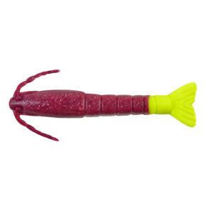 Berkley Gulp!&reg; Saltwater Shrimp – 3″ – Cajun Purple/Chartreuse