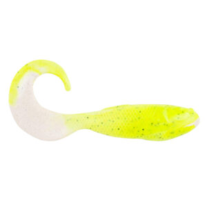 Berkley Gulp!&reg; Saltwater Swimming Mullet – 4″ – Chartreuse Pepper Neon