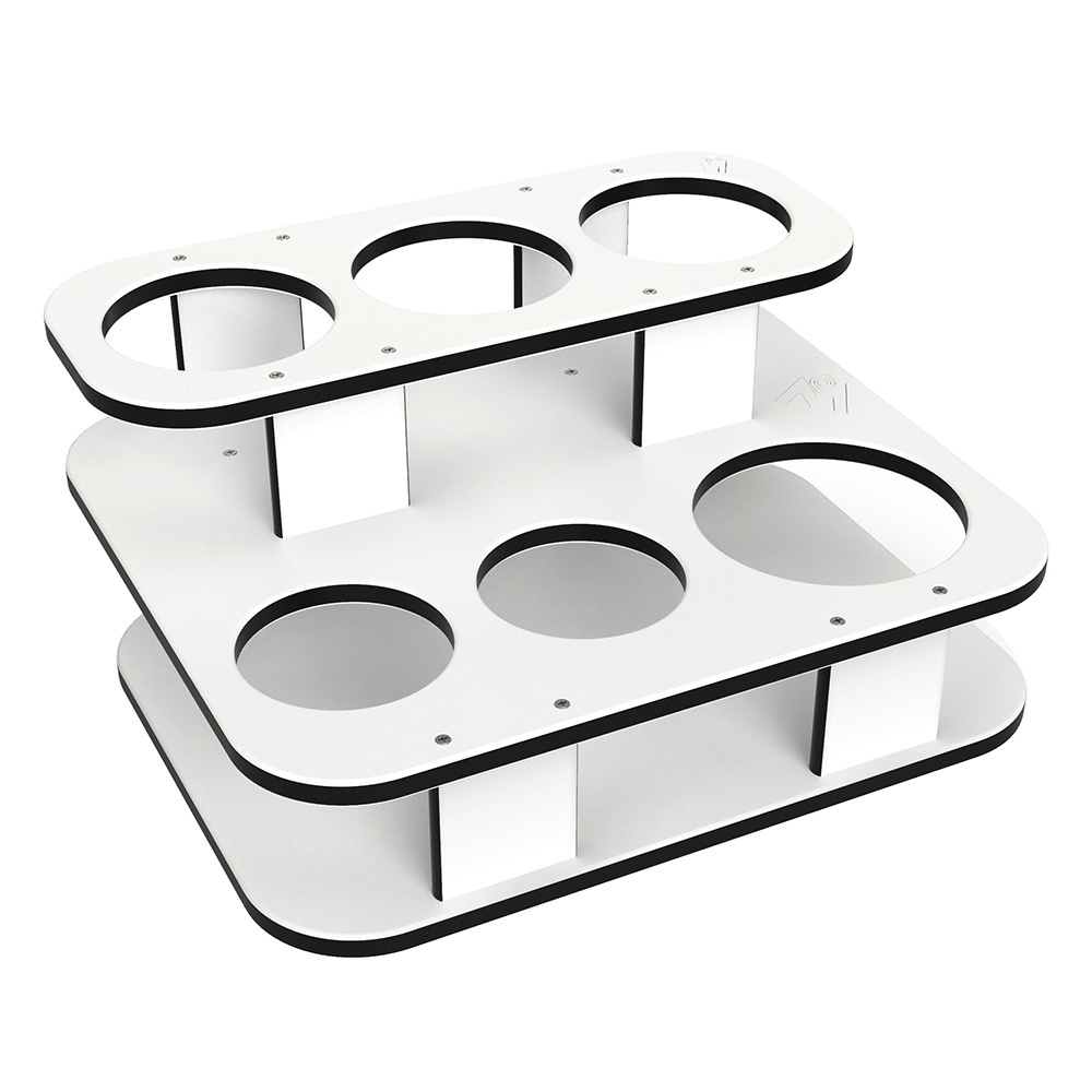 Magma Square Double Stack Side Caddy Party Table Magma Square Double Stack Side Caddy Party Table