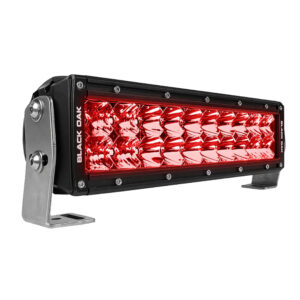 Black Oak 10″ Red LED Predator Hunting Light Bar – Combo Optics – Black Housing – Pro Series 3.0
