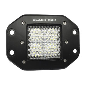 Black Oak 2″ Flush Mount LED Pod Light – Diffused Optics – Black Housing – Pro Series 3.0