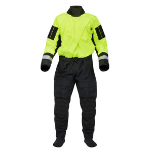 Mustang Sentinel&trade; Series Water Rescue Dry Suit – Fluorescent Yellow Green-Black – XL Long