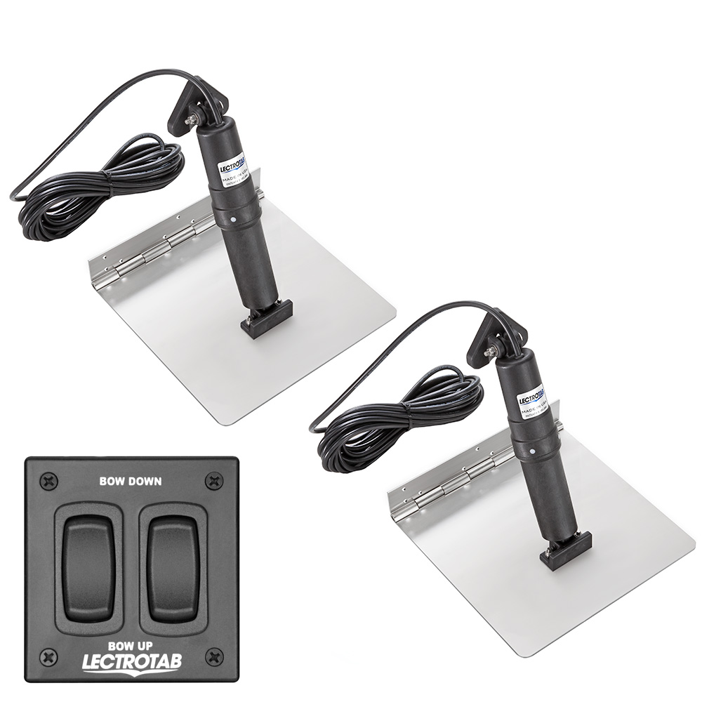 Lectrotab XKA Stainless Steel Trim Tab Kit w/Rocker Switch – 9 x 9 Lectrotab XKA Stainless Steel Trim Tab Kit w/Rocker Switch – 9 x 9