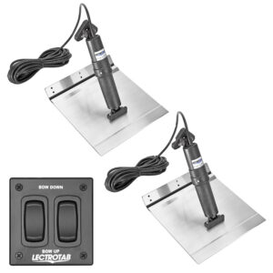 Lectrotab XKA Aluminum Alloy Trim Tab Kit w/Rocker Switch – 9 x 18