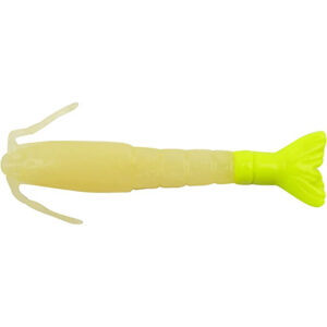 Berkley Gulp!&reg; Saltwater Shrimp – 4″ – Glow/Chartreuse