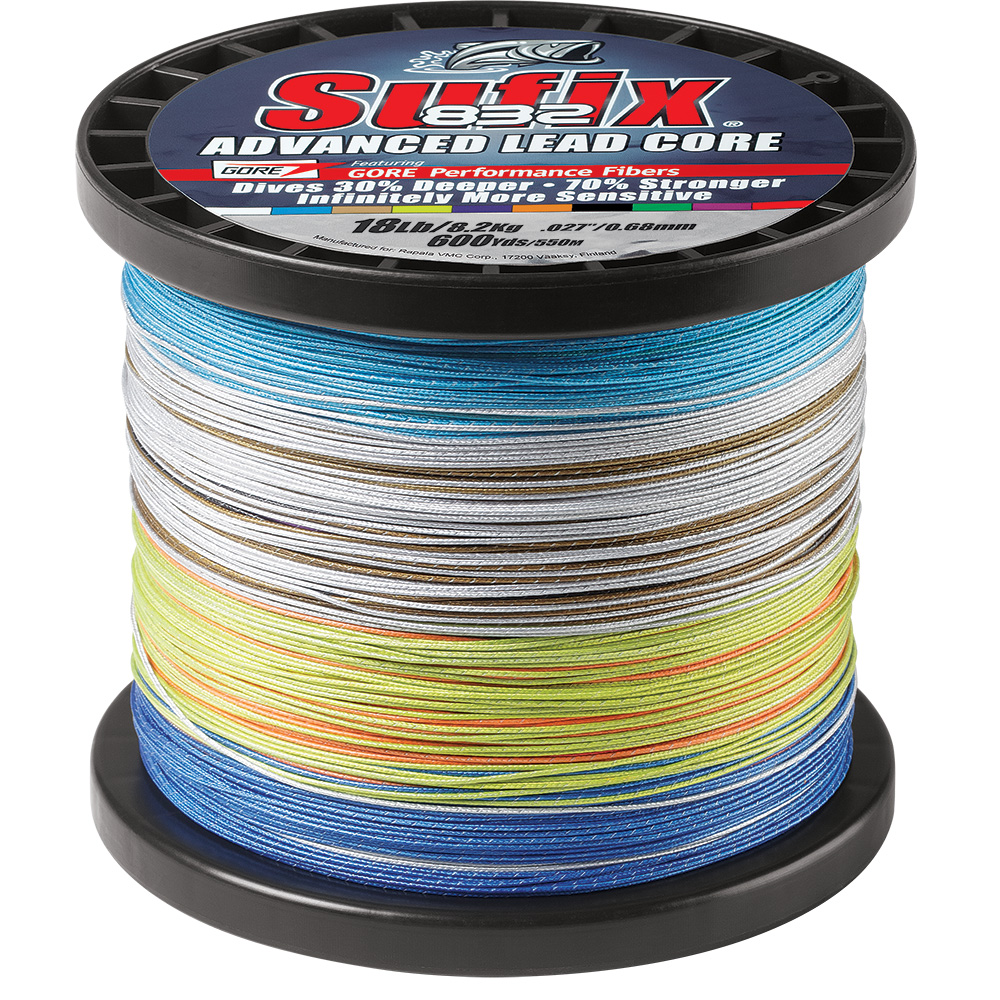 Sufix 832 Advanced Lead Core – 18lb – 10-Color Metered – 600 yds Sufix 832 Advanced Lead Core – 18lb – 10-Color Metered – 600 yds