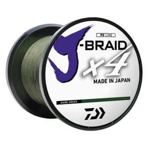 Daiwa J-BRAID x4 Braided Line – 15lb – 300 yds – Dark Green