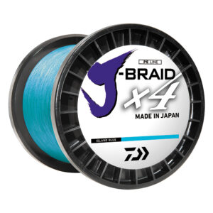 Daiwa J-BRAID x4 Braided Line – 30 lbs – 300 yds – Island Blue