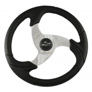 Schmitt Marine Folletto 14.2″ Wheel – Black Polished Polyurethane – 3/4″ Tapered Shaft w/Black Center Cap